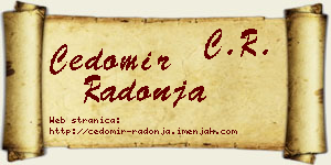 Čedomir Radonja vizit kartica